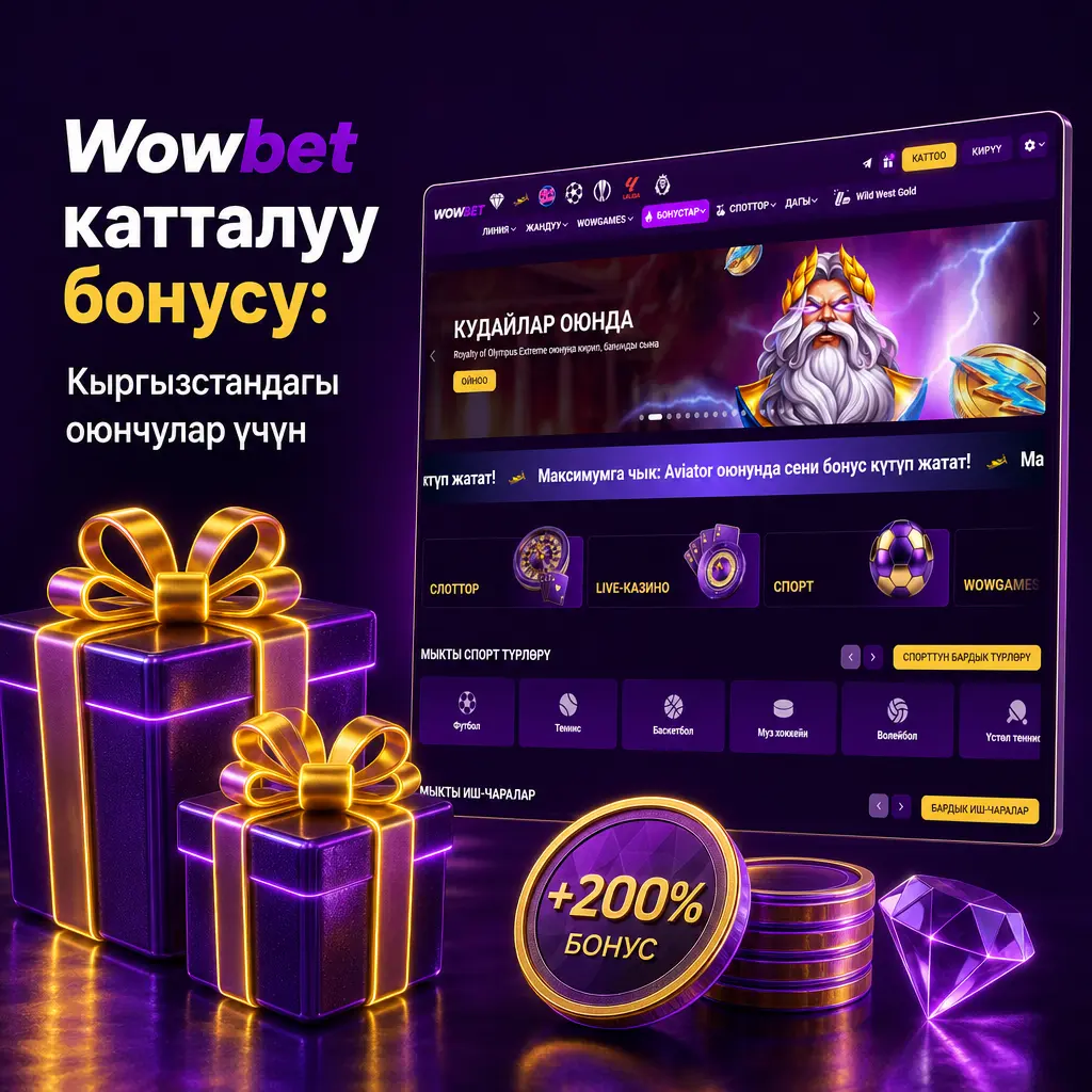 Wowbet казиносунда катталуу үчүн 1500 EUR чейин жана 150 FS камтыган саламдашуу бонусу