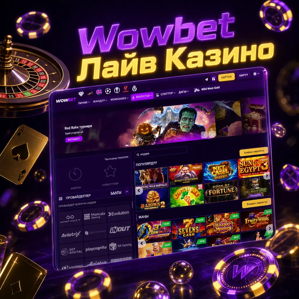 Wowbet лайв казинодо чыныгы дилерлер менен рулетка, блэкджек, баккара жана покер оюндары түз эфирде