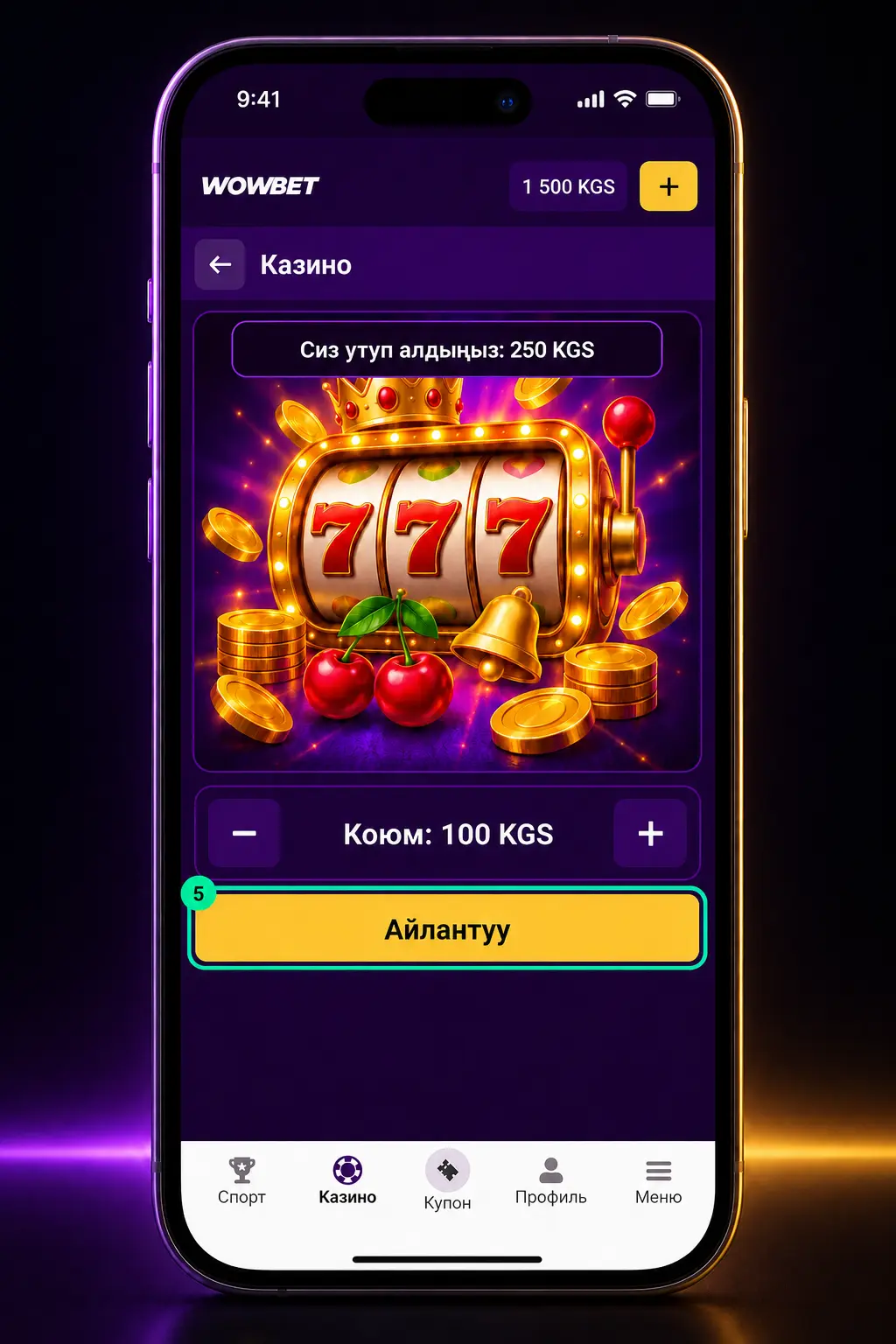 Wowbet Live казино столдоруна катталып, баланс толтуруп, оюн тандап кошулуу кадамдарын көрсөткөн скриншот