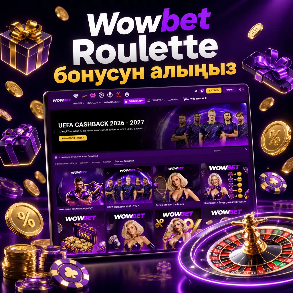 Wowbet казиносунда рулетка үчүн 1500 EUR жана 150 FS камтылган кош алкыш бонусун алыңыз, 35x ставка шарты менен.